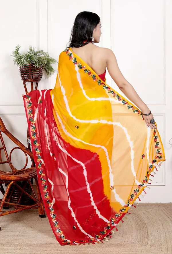 Yellow_Designer_Pure_Chiffon_&_New_Trendy_Bollywood_Saree_For_Women_(With_Blouse)