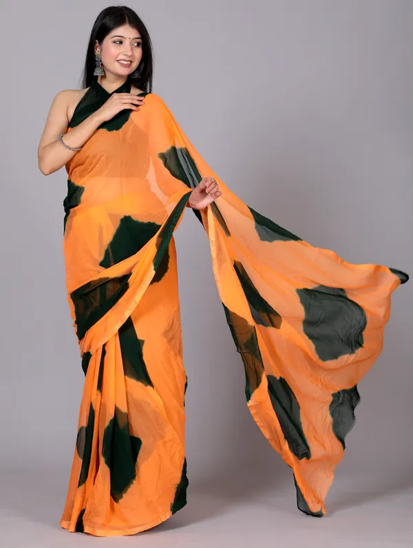 Green_Designer_Pure_Chiffon_&_New_Trendy_Bollywood_Saree_For_Women_(With_Blouse)
