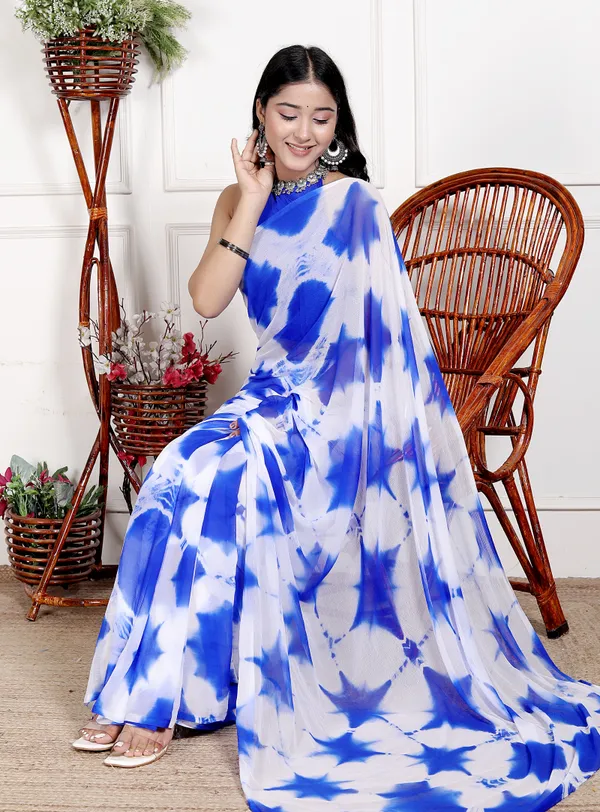Blue_Designer_Pure_Chiffon_&_New_Trendy_Bollywood_Saree_For_Women_(With_Blouse)