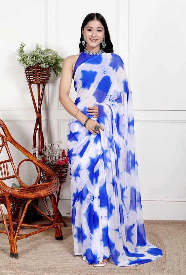 Blue_Designer_Pure_Chiffon_&_New_Trendy_Bollywood_Saree_For_Women_(With_Blouse)