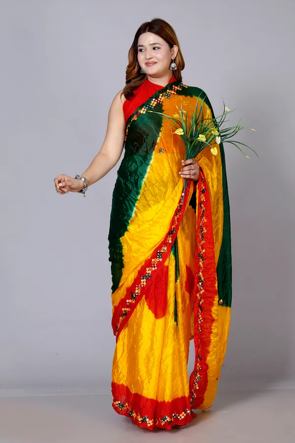 Yellow_Designer_Pure_Chiffon_&_New_Trendy_Bollywood_Saree_For_Women_(With_Blouse)