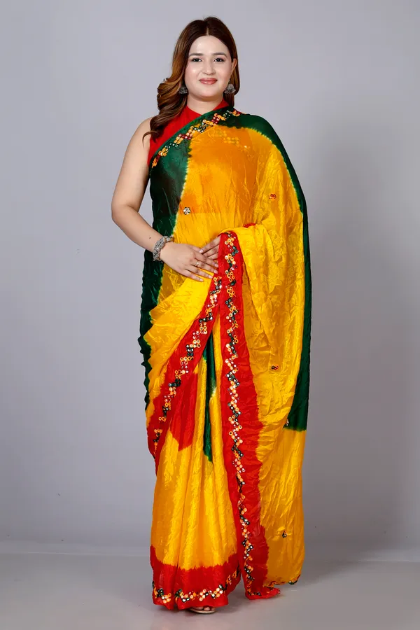 Yellow_Designer_Pure_Chiffon_&_New_Trendy_Bollywood_Saree_For_Women_(With_Blouse)