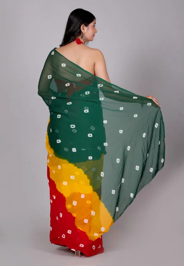 Green_Designer_Pure_Chiffon_&_New_Trendy_Bollywood_Saree_For_Women_(With_Blouse)