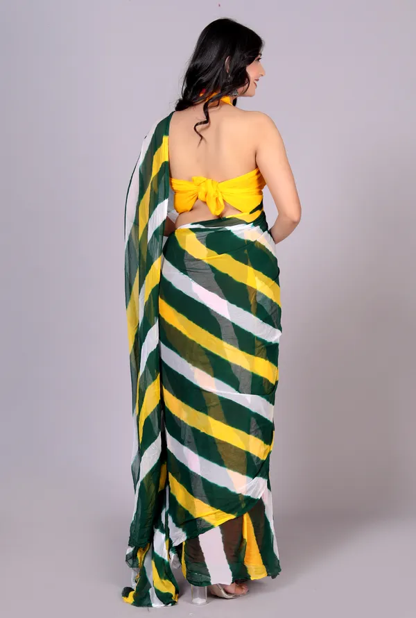 Green_Designer_Pure_Chiffon_&_New_Trendy_Bollywood_Saree_For_Women_(With_Blouse)
