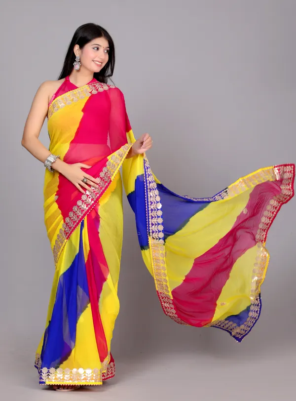 Yellow_Designer_Pure_Chiffon_&_New_Trendy_Bollywood_Saree_For_Women_(With_Blouse)