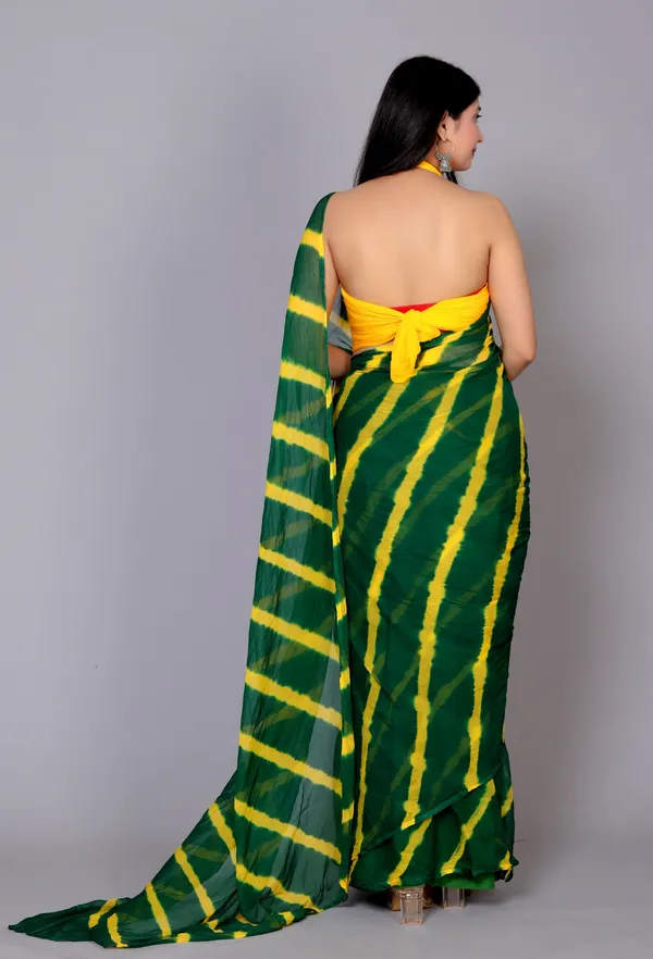 Green_Designer_Pure_Chiffon_&_New_Trendy_Bollywood_Saree_For_Women_(With_Blouse)