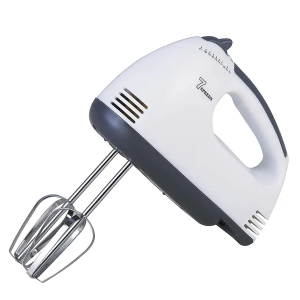 White_Hand_Blender_|Food_Blender,_Egg_Mixer_Blenders_Hand_Mixer_|_Easy_Mix,_Powerful_260_Watt_Motor_|_7_Speed_Control_+_Turbo_|_Dough_Hooks_And_Strip_Attachments