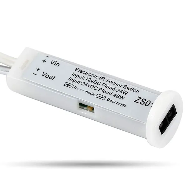 White_12V/24V_Led_Ir_Door_Sensor_Touchless_Mini_Motion_Detector_Electronic_Ir_Sensor_Switch_Work_With_Under_Cabinet_Light_Or_Showcase_Auto._Controller