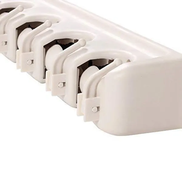 Grey_Mop_And_Broom_Holder_|_Wall_Hanging,Plastic_5_Slots_With_6_Inbuilt_Hanging_Hooks