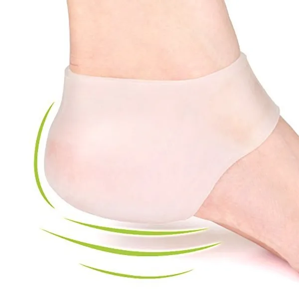 Beige_Silicone_Gel_Heel_Pad_Socks_For_Heel_Swelling_Pain_Relief,Dry_Hard_Cracked_Heels_Repair_Cream_Foot_Care_Support_Cushion_-_For_Men_And_Women