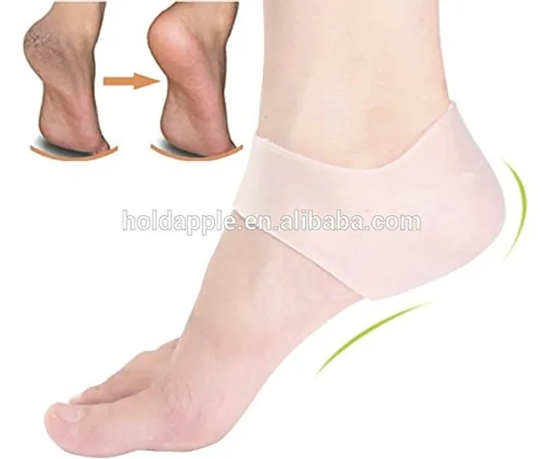 Beige_Silicone_Gel_Heel_Pad_Socks_For_Heel_Swelling_Pain_Relief,Dry_Hard_Cracked_Heels_Repair_Cream_Foot_Care_Support_Cushion_-_For_Men_And_Women
