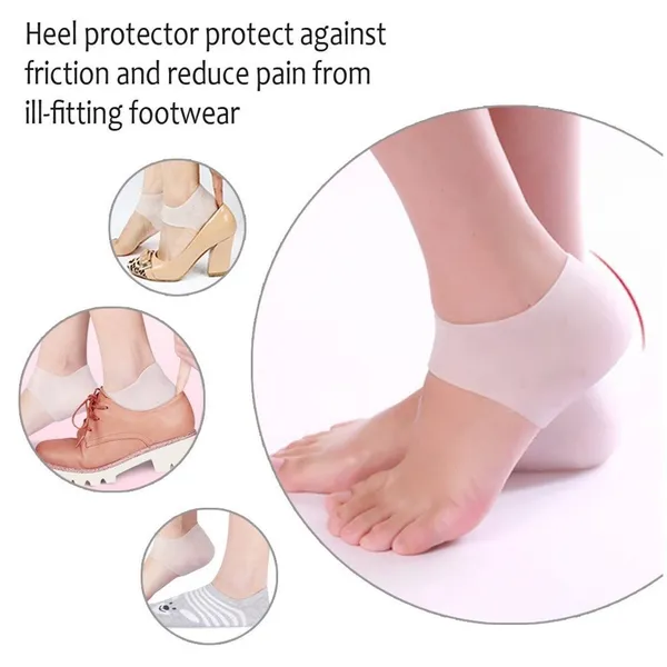 Beige_Silicone_Gel_Heel_Pad_Socks_For_Heel_Swelling_Pain_Relief,Dry_Hard_Cracked_Heels_Repair_Cream_Foot_Care_Support_Cushion_-_For_Men_And_Women