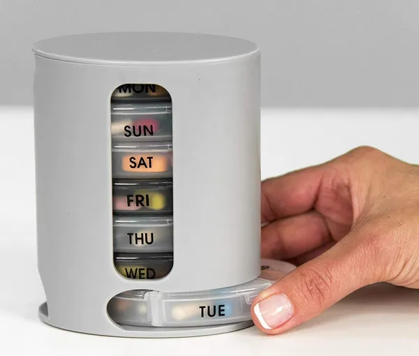 Grey_7_Day_Weekly_Tablet_Medicine_Storage_Box_With_4_Compartments/Pill_Dispenser
