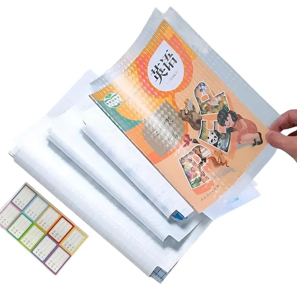 Maharsh_20Pcs_Self_Adhesive_Book_Cover_Transparent_Protective_Sticker_for_School_Notebooks_Waterproof_Book_Covers_Roll_Plastic_Sheets_(Transparent,_A5(15x21_cm))