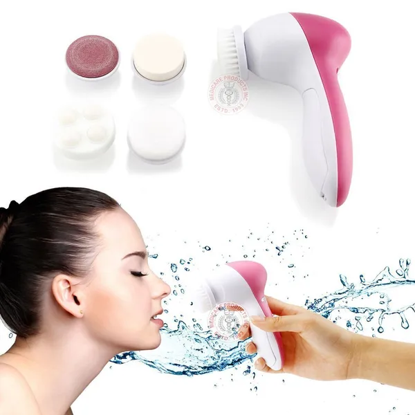 Pink_5_In_1_Beauty_Care_Facial_Massager_With_2_Speed_Control