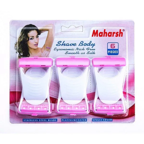White_Max_Women_Razor_Disposable_Body_Shaving_Bikini_Razor,_6_Blades_Count