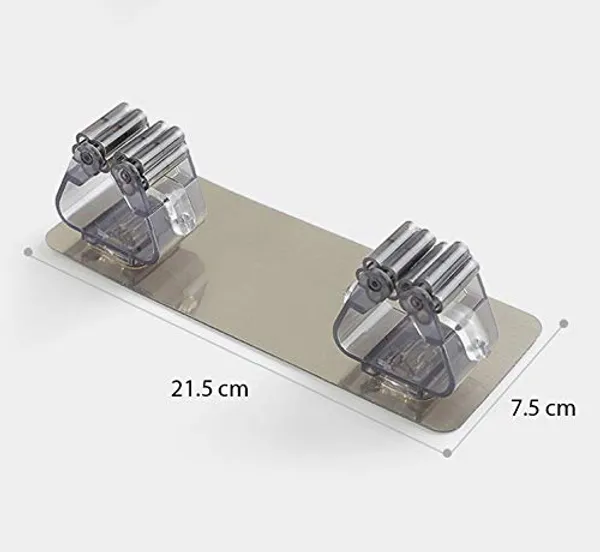 Silver_Magic_Sticker_Series_Multifunction_Plastic_Self_Adhesive_Mop_And_Broom_Wall_Mounted_Holder_For_Home/Kitchen_(9X8_Cm)