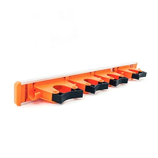 Orange_Mop_Holder_And_Broom_Holder,_4_Slot_Position_With_5_Hooks_Garage_Storage_Holder_Wall_Mounted,Material-Aluminum_(Style-2)
