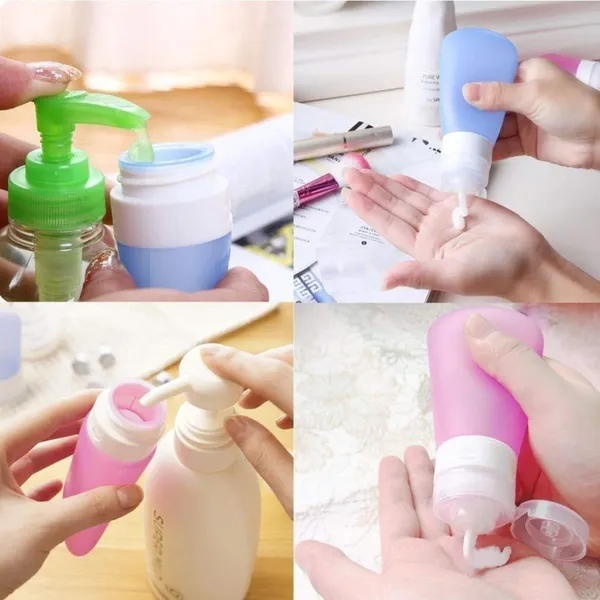 Multicolor_4Pcs_Travel_Silicone_Bottles_Set_-_90Ml_Portable_Silicone_Travel_Bottle_Lotion_Shampoo_Cosmetic_Empty_Mini_Tub_Containers_Squeezable_Bottle_For_Shower_Gel,_Liquid_Soap,Toiletries