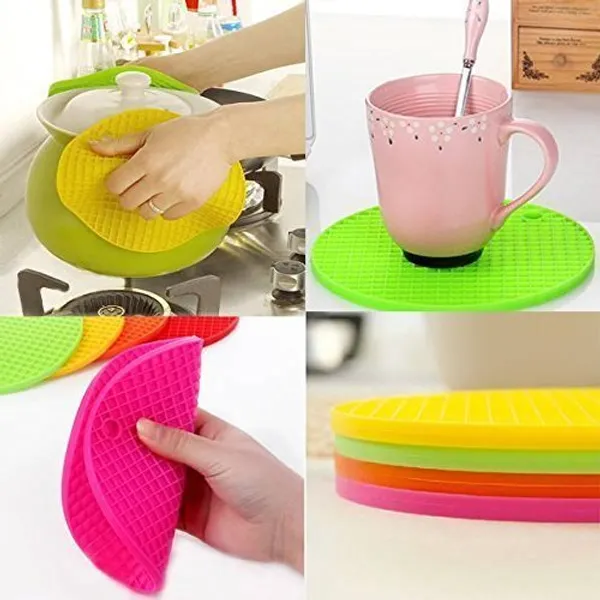 Multicolor_Silica_Gel_Anti_Hot_Heat_Resistant_Round_Pot_Holder_Disc_Pads_Car_Dashboard_Pad_Dining_Table_Mat_Placemat_Coasters_Pack_Of_5