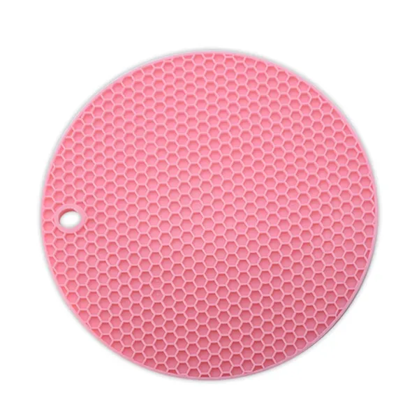 Multicolor_Heat_Insulation_Honeycomb_Design_Small_Round_Silicone_Tableware_Bowl_Dish_Plate_Mat