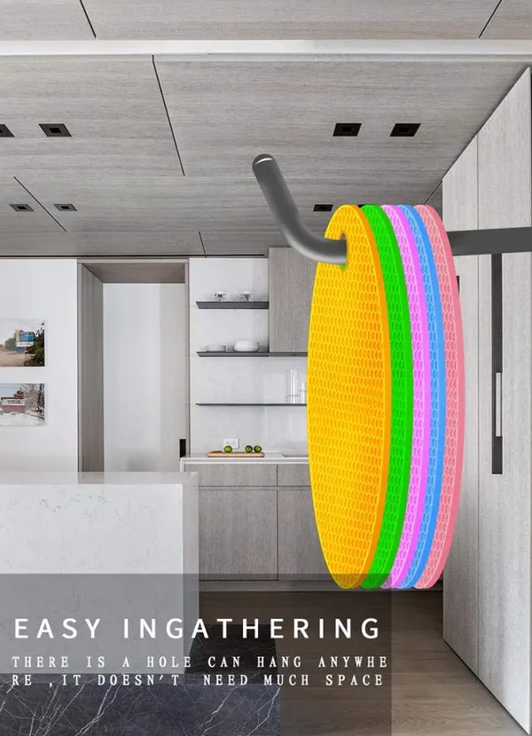 Multicolor_Heat_Insulation_Honeycomb_Design_Small_Round_Silicone_Tableware_Bowl_Dish_Plate_Mat