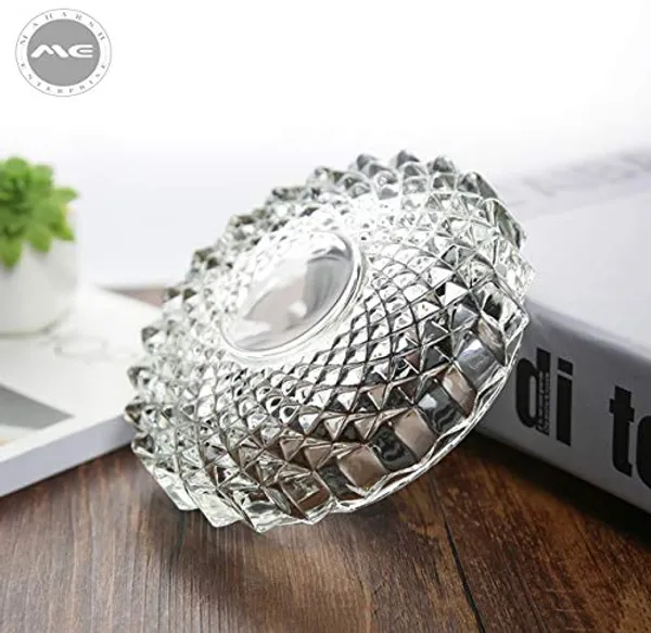 Transparent_Glass_Tray_For_Ash_-_Glass_Cut_Design_&_Fine_Quality_-_Diameter_(19Cm)