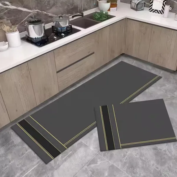 Black_Modern_Kitchen_Floor_Mat_With_Water_And_Oil_Absorption,Kitchen_Rug_Anti_Slip_Crystal_Velvet_Long_Strip_Foot_Mat