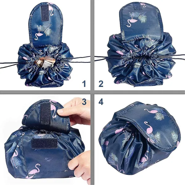 Blue_Duck_Women's_Convenient_And_Waterproof_Multifunction_Portable_Lazy_Travel_Cosmetic_Storage_Makeup_Organizer_Toiletry_Bag_With_Drawstrings