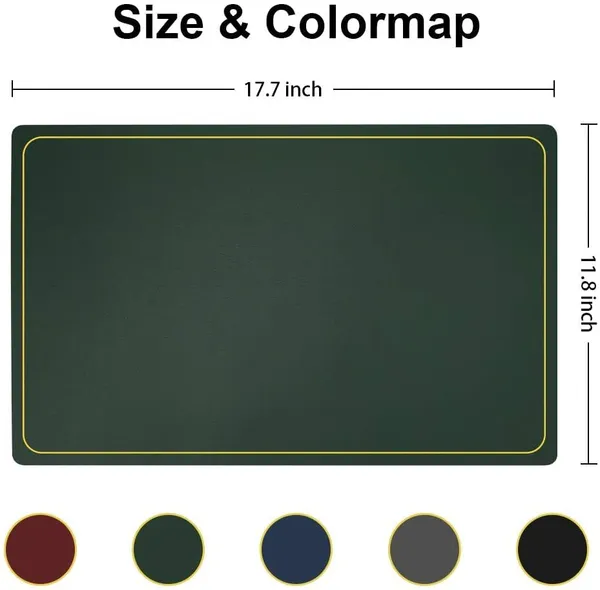Blue_Pu_Leather_Dining_Table_Mat_Waterproof_Heat_Insulation_Placements
