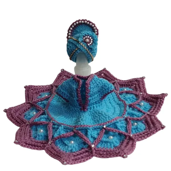 Multicolor_Knitted_God_Cloth_Nand_Gopal_Laddu_Gopal_Woollen,_Dresses,_Knitted_God_Dress_With_Pagdi