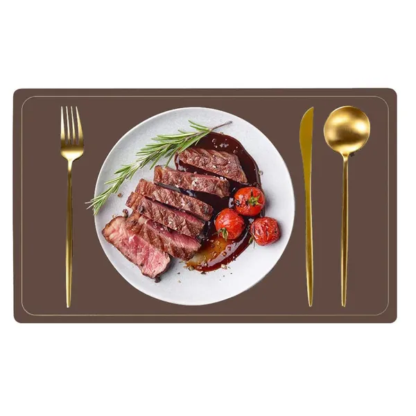 Brown_Pu_Leather_Dining_Table_Mat_Waterproof_Heat_Insulation_Placements
