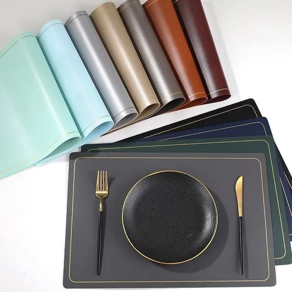 Brown_Pu_Leather_Dining_Table_Mat_Waterproof_Heat_Insulation_Placements