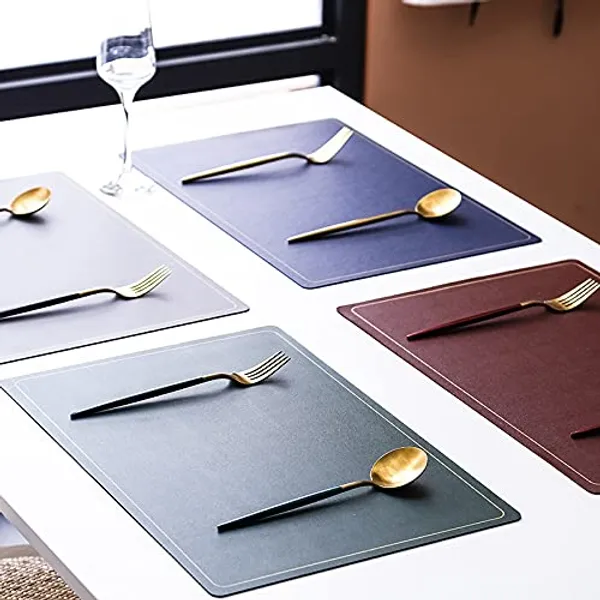 Brown_Pu_Leather_Dining_Table_Mat_Waterproof_Heat_Insulation_Placements