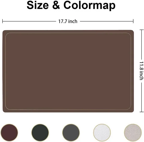 Brown_Pu_Leather_Dining_Table_Mat_Waterproof_Heat_Insulation_Placements