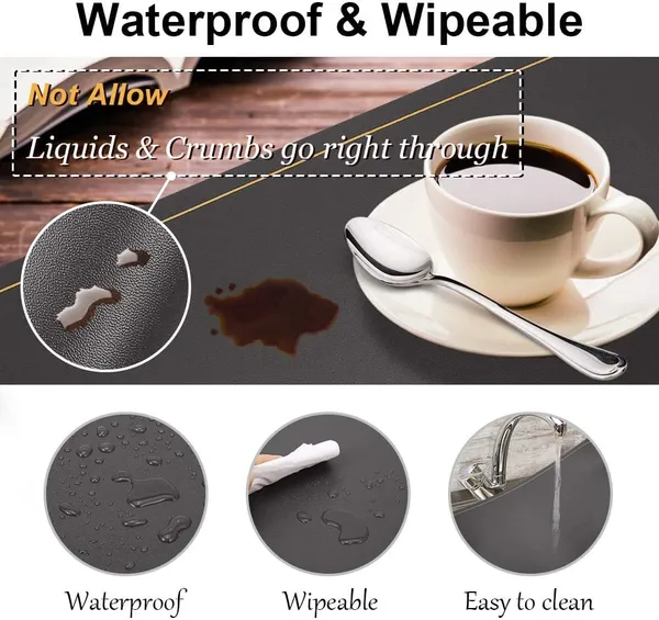 Brown_Pu_Leather_Dining_Table_Mat_Waterproof_Heat_Insulation_Placements