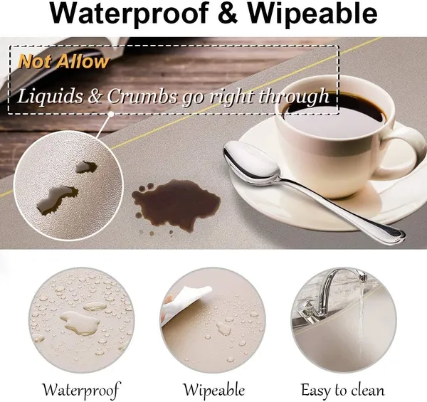 Champagne_Leather_Placemats_For_Dining_Table,_Waterproof_Heat_Resistant_Easy_To_Clean_Non-Slip_Wipeable_Pu_Leather_Place_Mats_Indoor,_Washable_Kitchen_Table_Mats