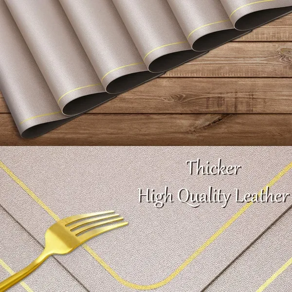 Champagne_Leather_Placemats_For_Dining_Table,_Waterproof_Heat_Resistant_Easy_To_Clean_Non-Slip_Wipeable_Pu_Leather_Place_Mats_Indoor,_Washable_Kitchen_Table_Mats