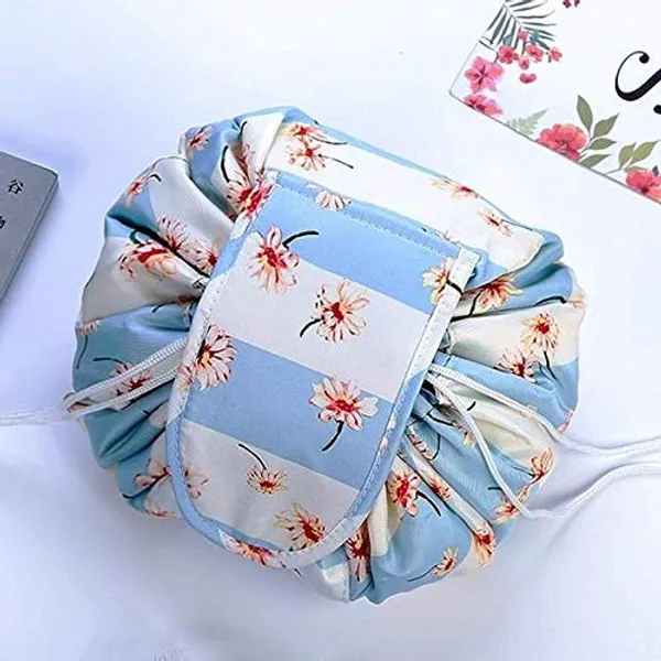 White_Women's_Convenient_And_Waterproof_Multifunction_Portable_Lazy_Travel_Cosmetic_Storage_Makeup_Organizer_Toiletry_Bag_With_Drawstrings