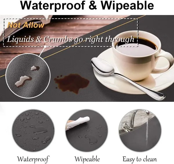 Set_of_6_Gray_Pu_Leather_Dining_Table_Mat_Waterproof_Heat_Insulation_Placements