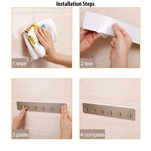 White_Magic_Sticker_Series_Chrome_Plated_Metal_Self_Adhesive_Used_For_Bathroom_&_Kitchen_Item_Hanger_Hook_Rail_(Kitchen_Hanger)