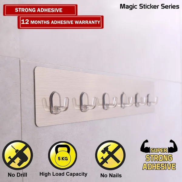 White_Magic_Sticker_Series_Chrome_Plated_Metal_Self_Adhesive_Used_For_Bathroom_&_Kitchen_Item_Hanger_Hook_Rail_(Kitchen_Hanger)