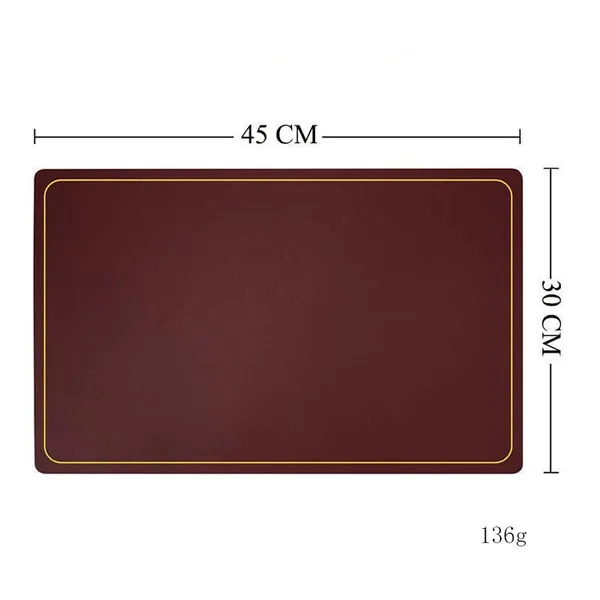 Maroon_Pu_Leather_Dining_Table_Mat_Waterproof_Heat_Insulation_Placements