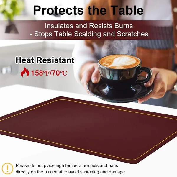 Pink_Pu_Leather_Dining_Table_Mat_Waterproof_Heat_Insulation_Placements