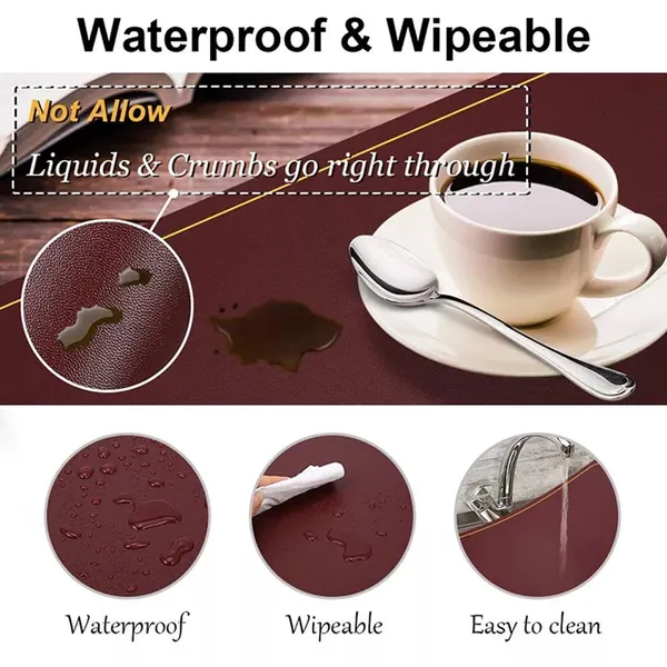 Pink_Pu_Leather_Dining_Table_Mat_Waterproof_Heat_Insulation_Placements