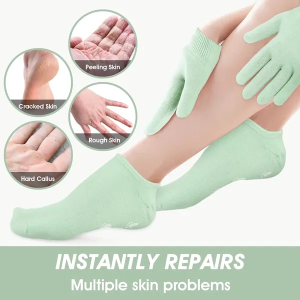Green_Pink_Soften_Moisturising_Spa_Comfy_Recovery_Foot_Hand_Care_Gel_Socks_And_Gloves