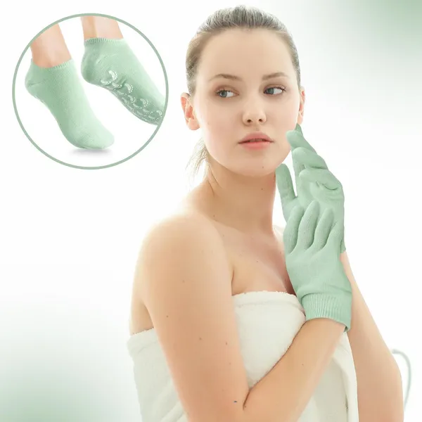 Green_Pink_Soften_Moisturising_Spa_Comfy_Recovery_Foot_Hand_Care_Gel_Socks_And_Gloves