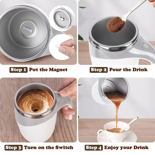 White_Automatic_Magnetic_Stirring_Coffee_Mug,_Rotating_Home_Office_Travel_Mixing_Cup_Suitable_For_Coffee,_Milk,_Cocoa_And_Other_Beverages_(Battery)_380_Ml