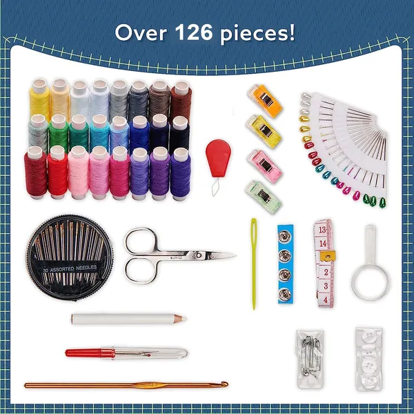Multicolor_98/126_Sewing_Kit,_Portable_Sewing_Kit_Box_Sewing_Supplies_Accessories_With_Thread_Spools,_Scissors,_Thread_Needles,Tape_Measure_For_Diy