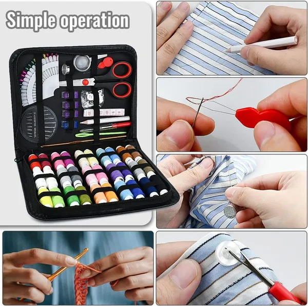 Multicolor_98/126_Sewing_Kit,_Portable_Sewing_Kit_Box_Sewing_Supplies_Accessories_With_Thread_Spools,_Scissors,_Thread_Needles,Tape_Measure_For_Diy